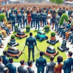 "Boston robotics startup showcases cutting-edge autonomous lawn care robots, designed for efficient and eco-friendly grass maintenance in U.S. residential and commercial landscapes."